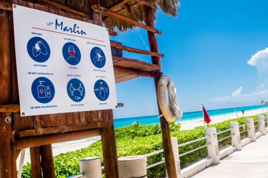 Villas Marlin 108, A Pie De Playa, Albercas, Jacuzi, Ubicacion Inmejorable Cancún Extérieur photo