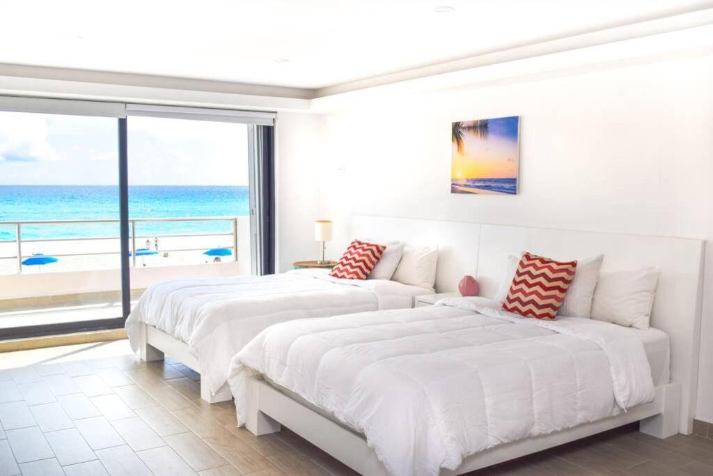 Villas Marlin 108, A Pie De Playa, Albercas, Jacuzi, Ubicacion Inmejorable Cancún Extérieur photo
